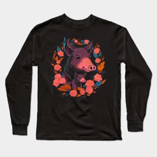 Wild Boar Mothers Day Long Sleeve T-Shirt